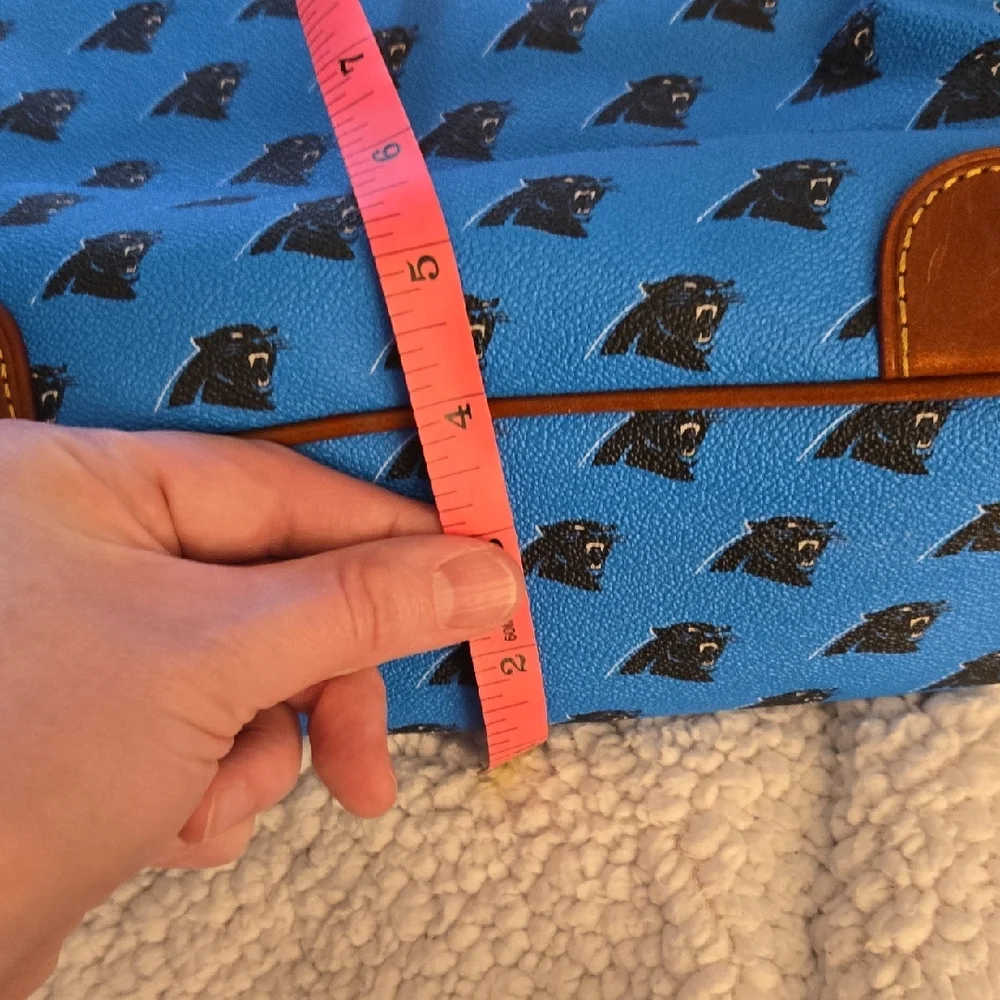 Dooney & Bourke Blue and Brown Carolina Panthers Structured Tote - Picture 11 of 12